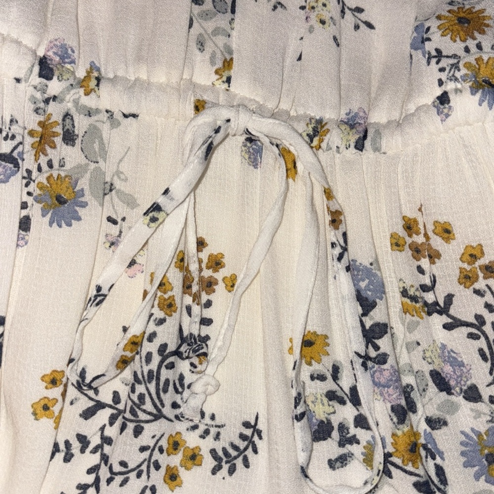 New Lucky Brand Lined Floral Bohemian Maxi Dress w/Pockets Tie Waist Size: XS - Picture 7 of 11